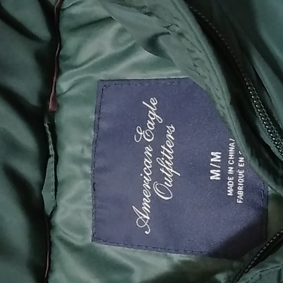 American Eagle hooded winter coat, Size Medium, Green - Picture 2 of 7